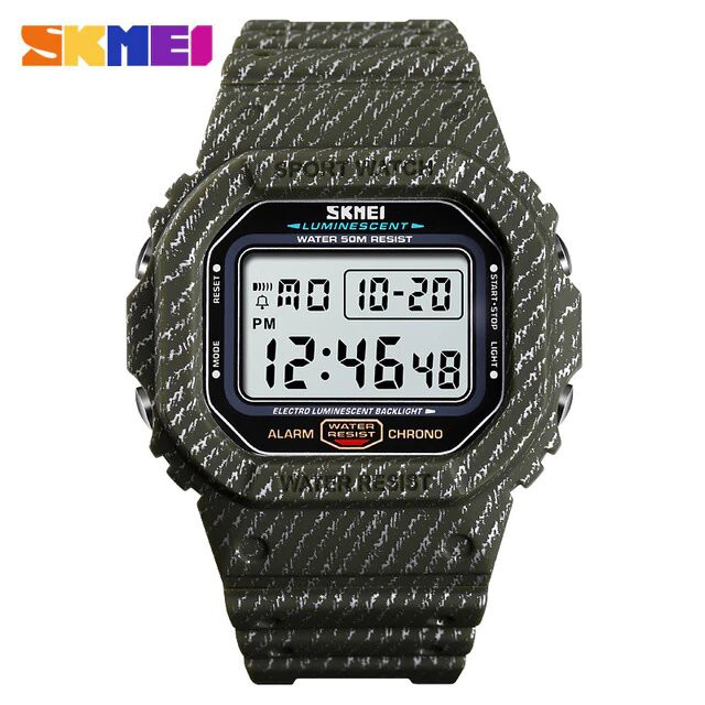 Jam Tangan Pria / SKMEI Digital 1471 DENIM SERIES Men / Jam Tangan Digital LED Original / SKMEI