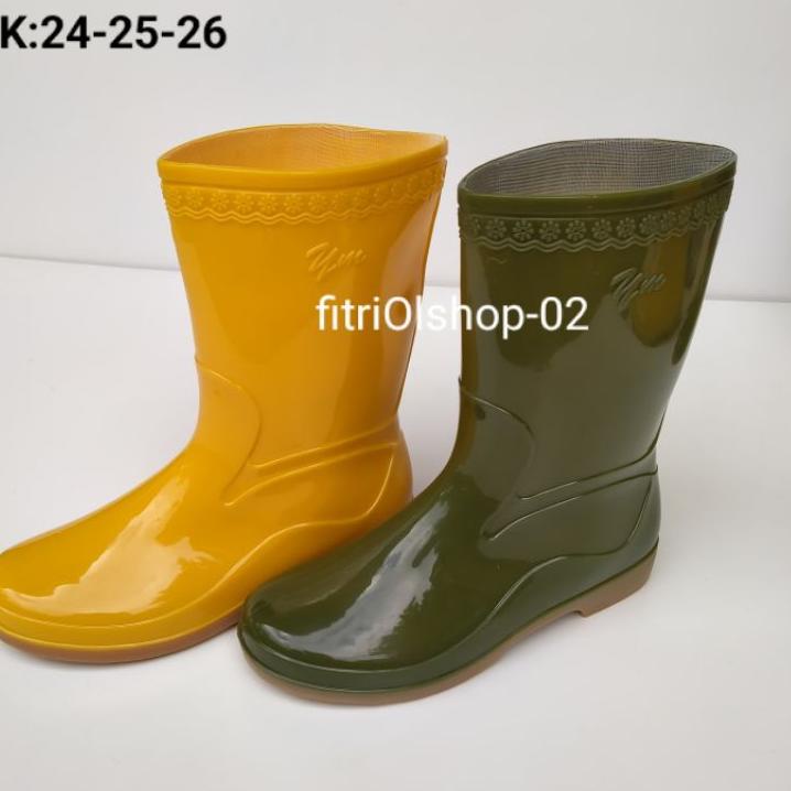✱ Sepatu Boots Karet Wanita Anti Air Boots Yumeida ➾