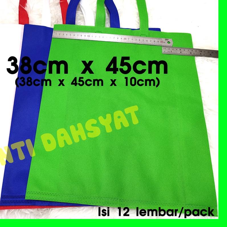 

☎ Tas Spunbond Goodie Bag Non Wooven Handle Lipat Samping 38x45+10 (isi 12lembar/Lusin) Tas Sembako Besar PALING MURAH ❊