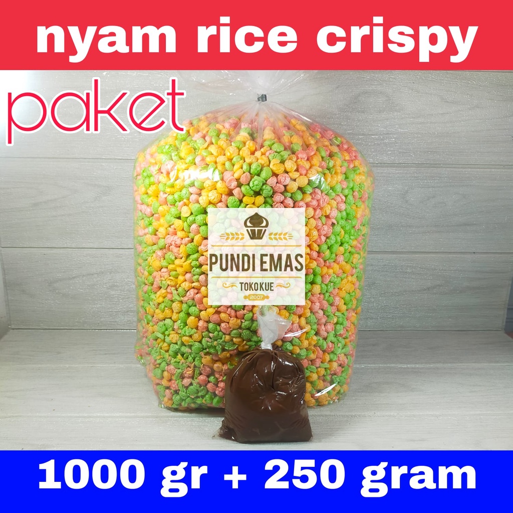 Nyam Nyam Nyamnyam Paket Rice Cripy 1kg + Cokelat 250gr