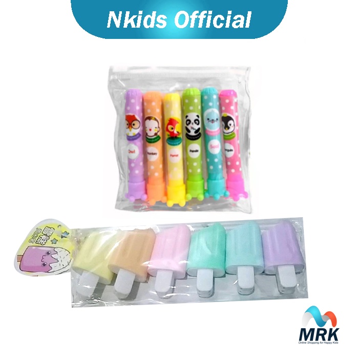 

6 PCS Stabilo Anak Mode Rocket / Highlighter Anak SD