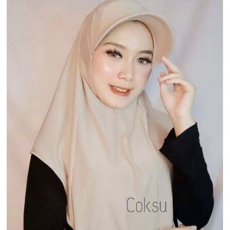 Hijab Sporty Olahraga / Topi Jilbab Olahraga /KERUDUNG  TOPI WANITA DEWASA