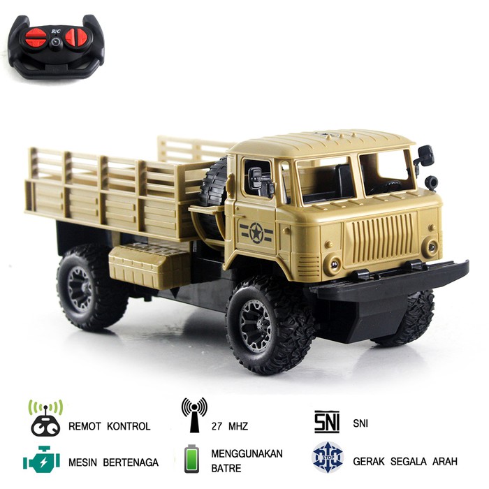 Mainan Mobil Remot Kontrol RC Truk Militer H50