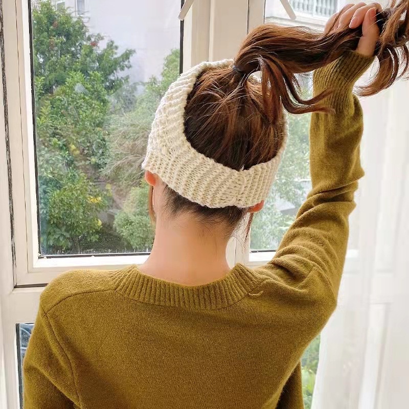 Baru Korea Rajutan Bertepi Lebar Nyaman Hangat Fashion Tutup Kepala Manis Mori Wanita Mencuci Wajah Tekanan Rambut Syal Hiasan Kepala HEADBAND hairband bandana bando