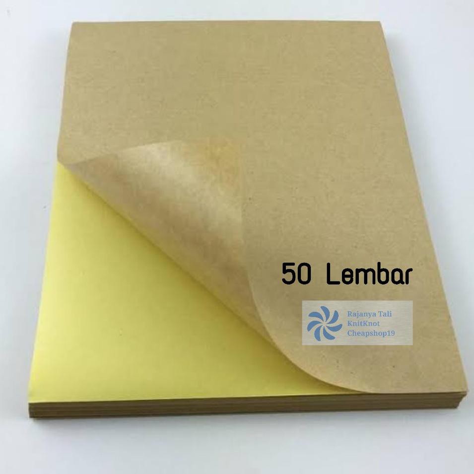 

Terbagus.. [A4 - 21,5x30cm - PAKET 50 LEMBAR] ISI 50 lbr STIKER / STICKER KRAFT / COKLAT VINTAGE