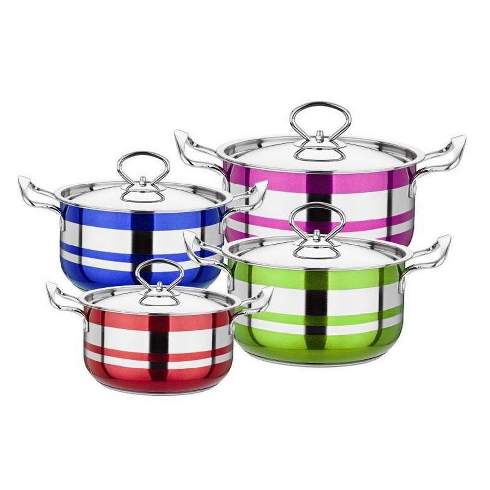 DISKON Panci Warna Warni Stainless Steel cookware set dapur alat masak kitchen steam pan serbaguna m