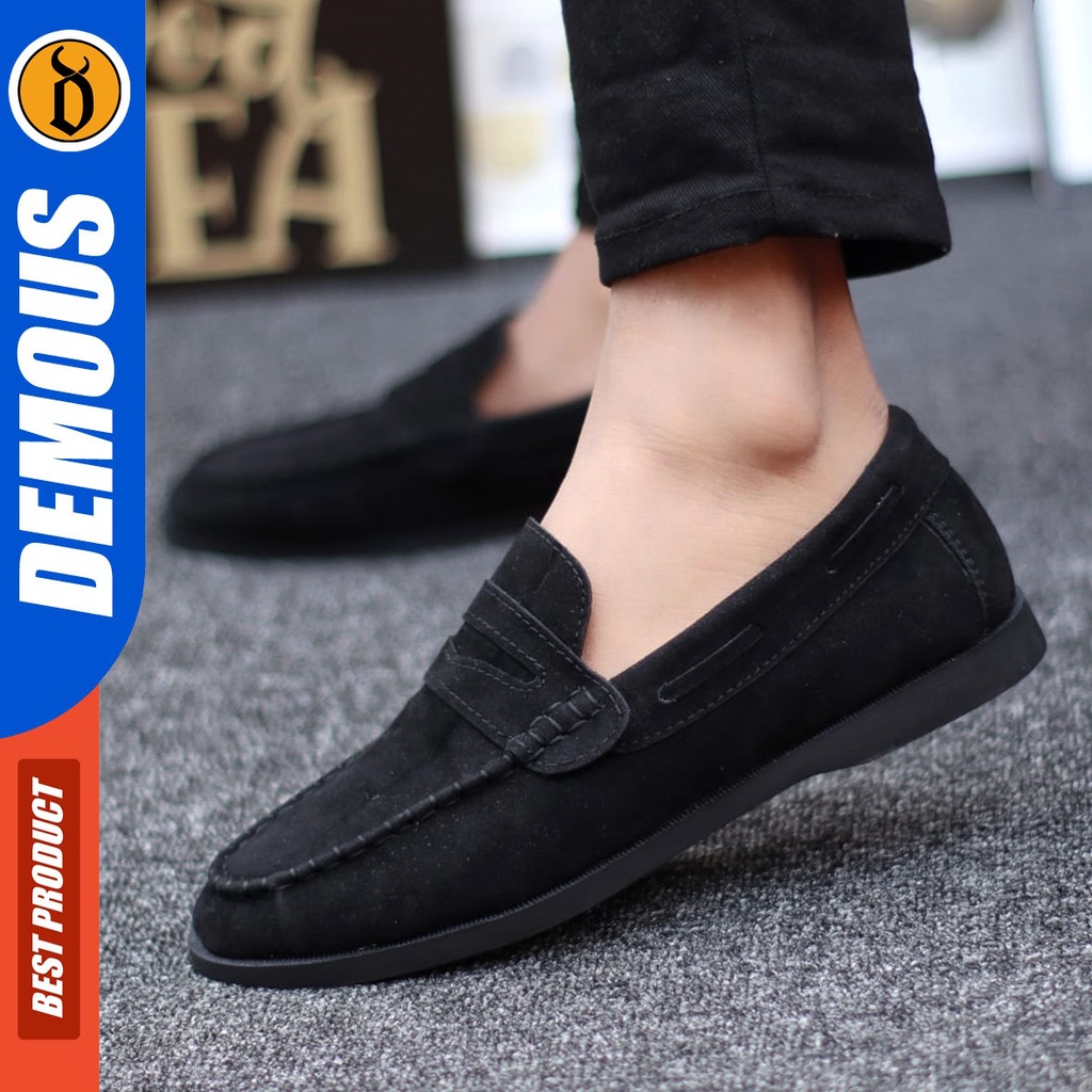 DEMOUS Zanemba - Sepatu Slip On Casual Slop Santai Pria