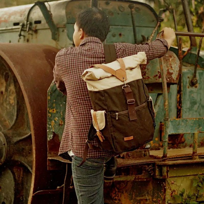DIVINCES BAG HILLY SERIES/TAS BACKPACK RANSEL PRIA WANITA/TAS TRAVELLING VINTAGE TAS KULIAH SEKOLAH