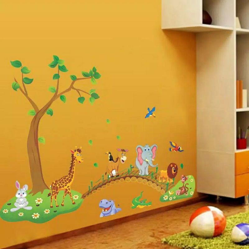 Crossing animal wallsticker wall sticker stiker dinding good  god