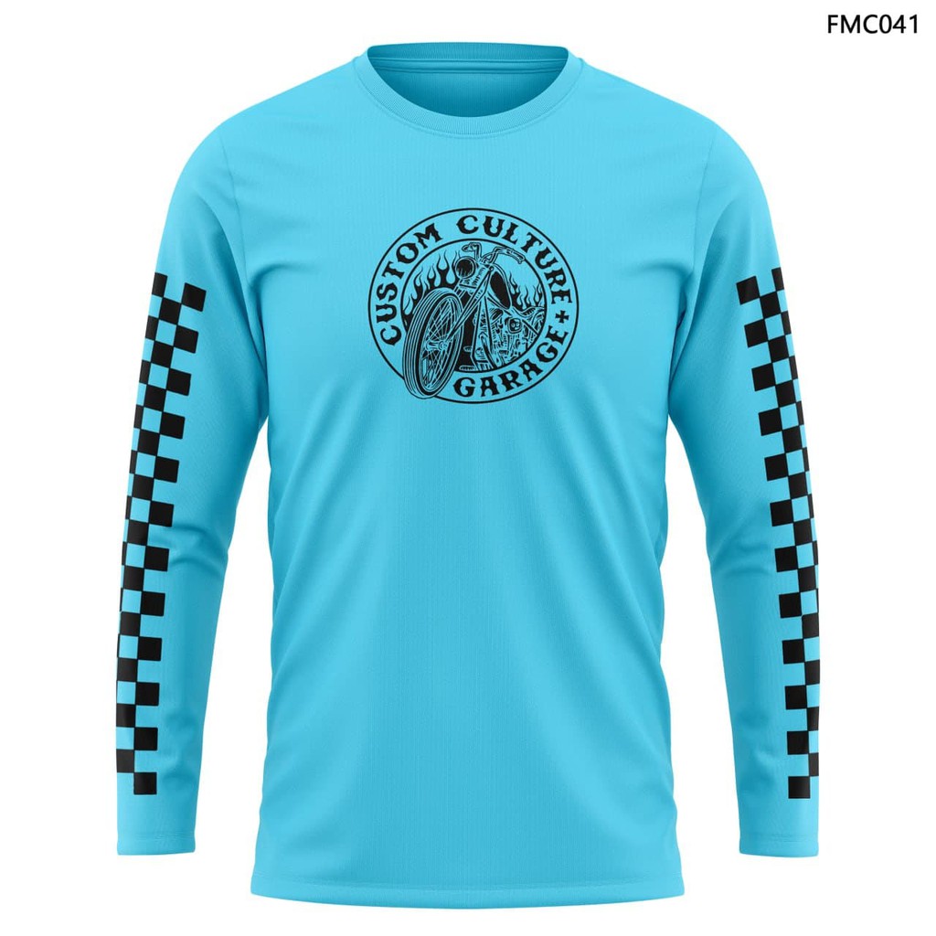 Baju Kaos Motor Custom Garage/Motor CHOPPER Custom Culture Panjang Pria