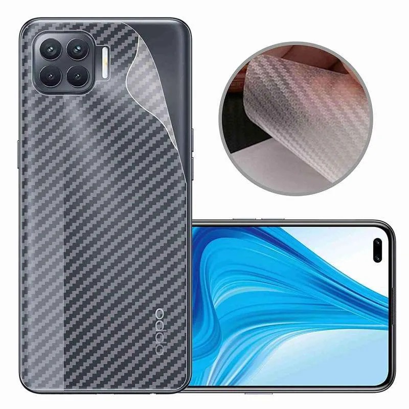 GARSKIN Sticker Carbon Oppo Reno7 5G 7Z A76 A36 Skin Carbon Transparan Fiber Protection Back Carbon Reno 7