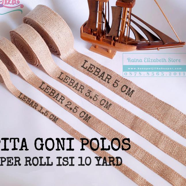 

Barang Pilihan..>.617MN Pita Goni Polos Obras Krem-Roll Isi 10 Yard-Burlap Ribbon-Jute Ribbon - 1.5