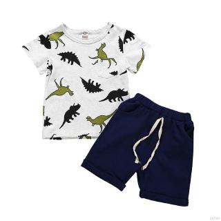 Set Kaos T Shirt Lengan Pendek Gambar Kartun Dinosaurus Set Kaos T Shirt Lengan Pendek Gambar Kartun Dinosaurus