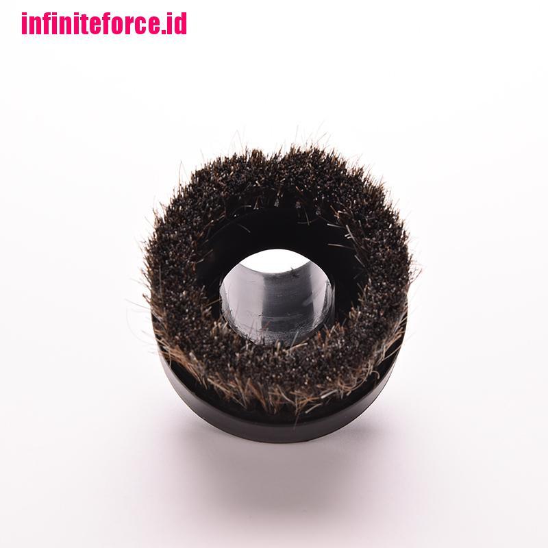 Horse Hair Round Dusting Brush Dust Tool Attachment fr Vacuum Cleaner Round 32mm