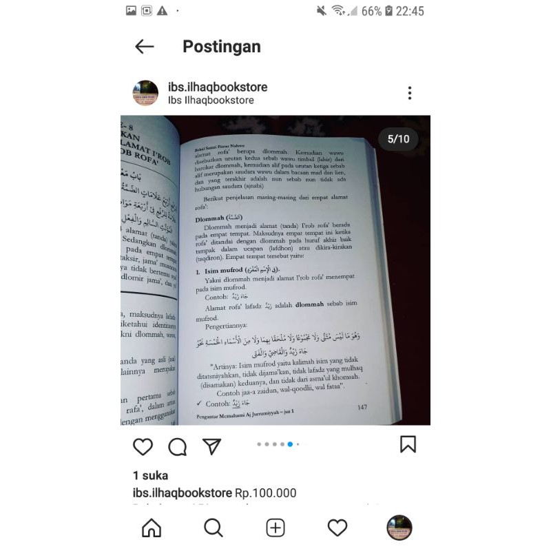 Bekal santri pintar nahwu dua jilid pengantar memahami jurumiyyah