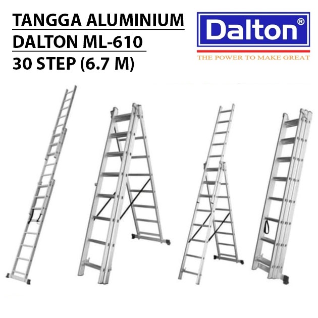 TANGGA ALUMINIUM 30 STEP DALTON ML-610 (6.7 M)