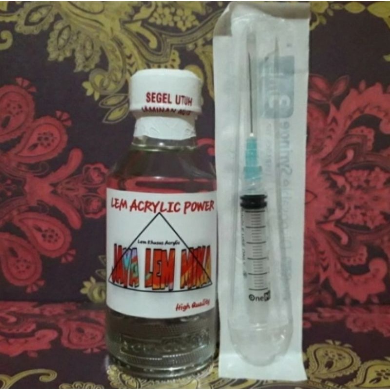 

lem akrilik 150ml + suntikan