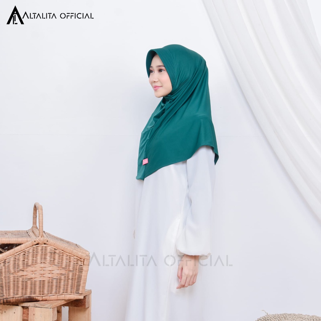 Altalita - Kerudung Hamidah Polos Olahraga Sekolah Spandek Jersey Premium Menutupi Dada