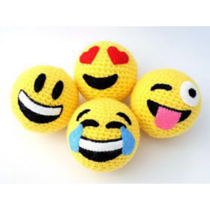 Amigurumi Ganci Emoticon / Gantungan Kunci Boneka Rajut Emoticon/ekspresi