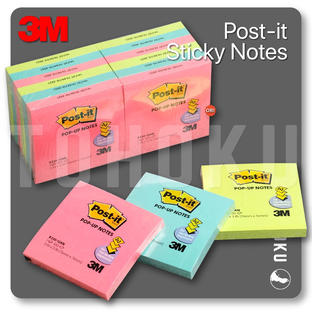 

3M Post-it Sticky Notes Neon Colors
