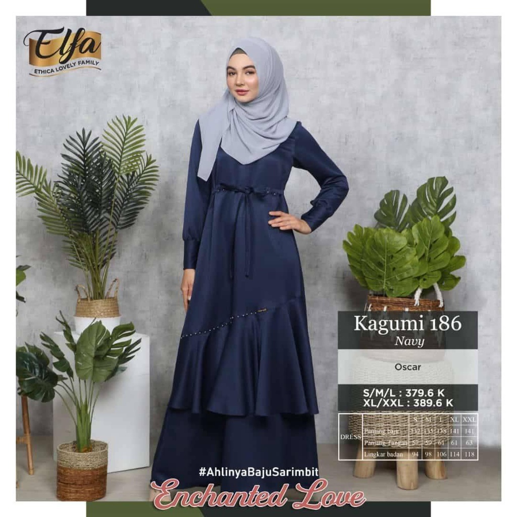 GAMIS ETHICA KAGUMI 186 GREY, MAROON & NAVY