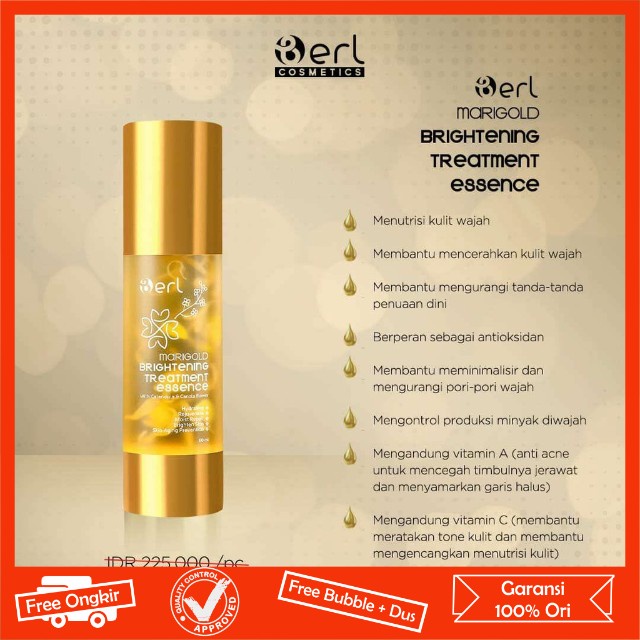 Marigold Brightening Treatment Essence Menutrisi Kulit Menghidrasi Kulit Mengandung Vit E by B ERL