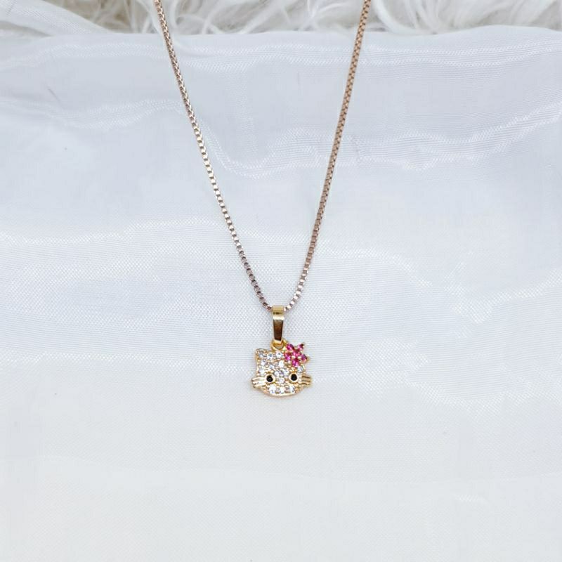 kalung anak titanium asli anti karat tidak alergi.