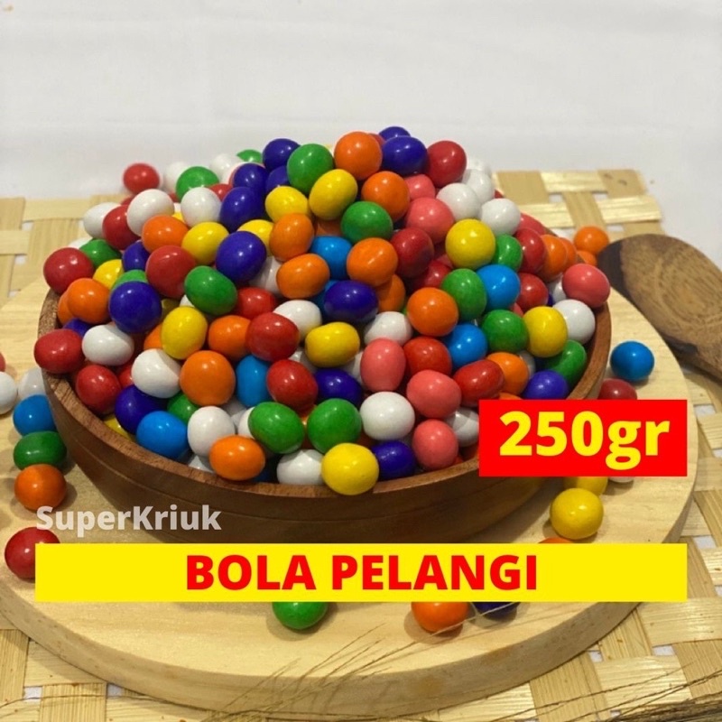 

coklat Bola pelangi 250g