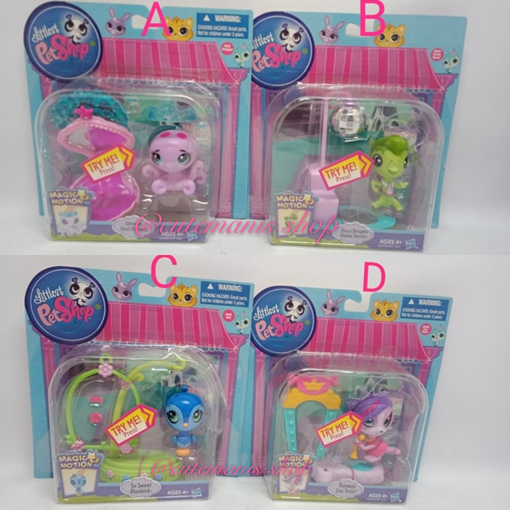 Littlest PetShop magic motion Hasbro Original Figure Pet Shop(A,B,C,D)