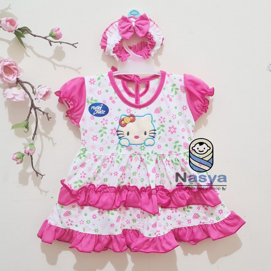 [P-008] Dress Bayi (0-6 bulan) / Setelan Bayi Perempuan Pita &amp; Animal