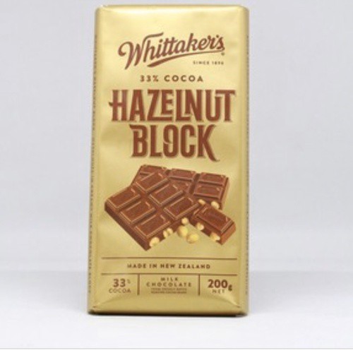 

whittakers hazelnut 200gr | coklat | snack | camilan | permen