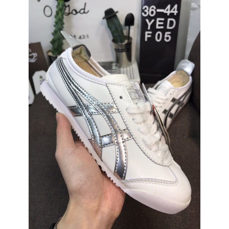 sepatu onitsuka tiger original white silver
