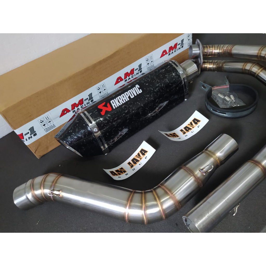 Knalpot Racing Akrapovic Layang Evo Carbon Forged Yamaha R25 R 25 Mt25 Mt 25 Kawasaki Ninja 250 Fi N