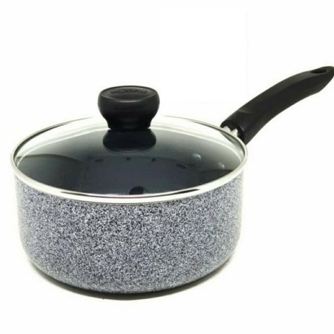 Saucepan 16cm NEOSTONE Maxim Panci Lapis +TUTUP KACA Keramik Anti Lengket