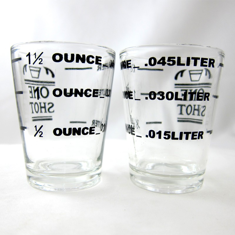 Espresso Shot Glass measure 15 ml 30 ml and 45 ml