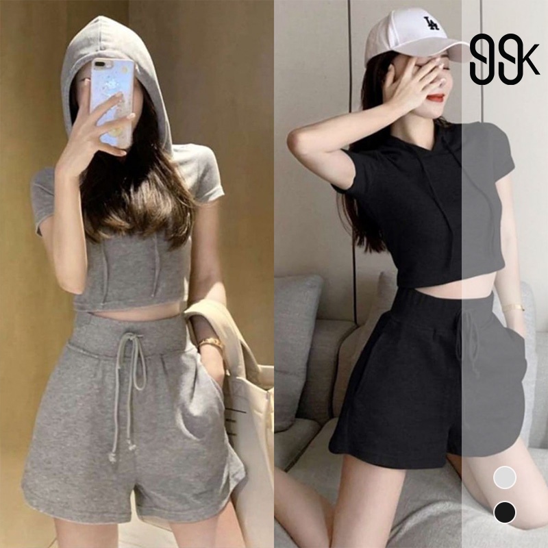 Korean Hoodie 1 Set Top &amp; Pants 1269 (S-XL)