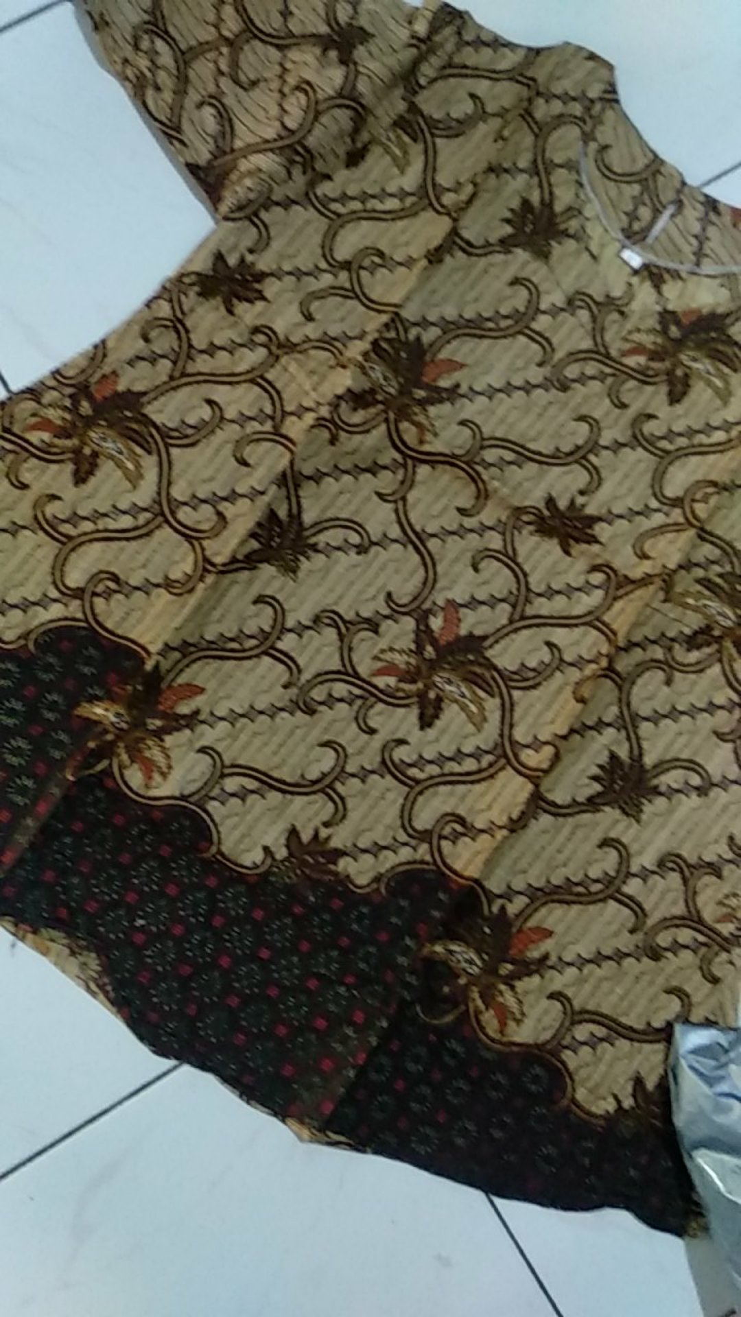 Tey-17 Batik Wanita Asj Sa Hrb026 Kenongo Kemeja Tosca Pendek