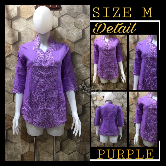 [GRATIS ONGKIR] KEBAYA ENCIM UKURAN M WARNA UNGU / KEBAYA MODERN / KEBAYA PREMIUM / KEBAYA KARTINI