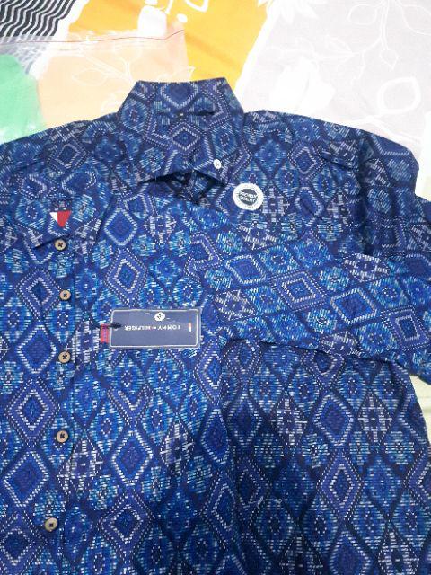 Ameliashop16 Long  Batik Diamond / Kemeja Batik Model Slimfit