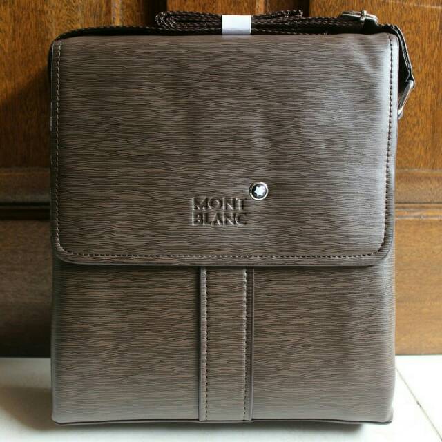 TAS SELEMPANG PRIA KANTOR CASUAL IMPORT BRANDED - MONTBLANC 628 BROWN