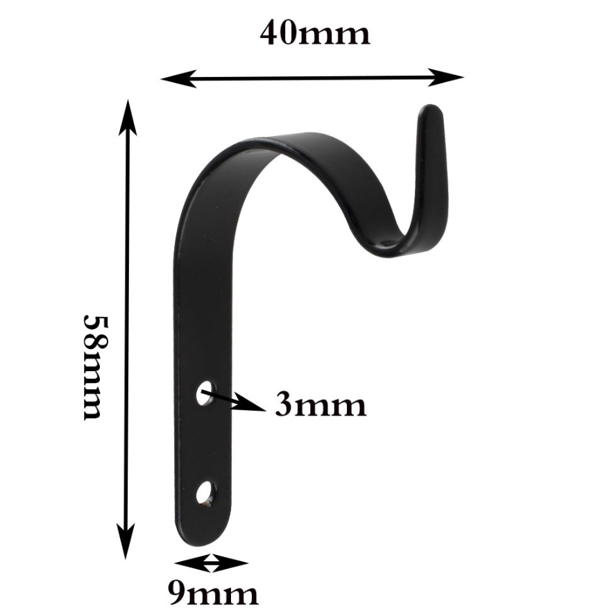 Bracket Gantung Pot Bunga/Sekrup Lentera Hitam Dudukan Lampu Bentuk J Hook Rak Aksesoris Besi Taman Dinding Keranjang Tanaman Holder Hanger