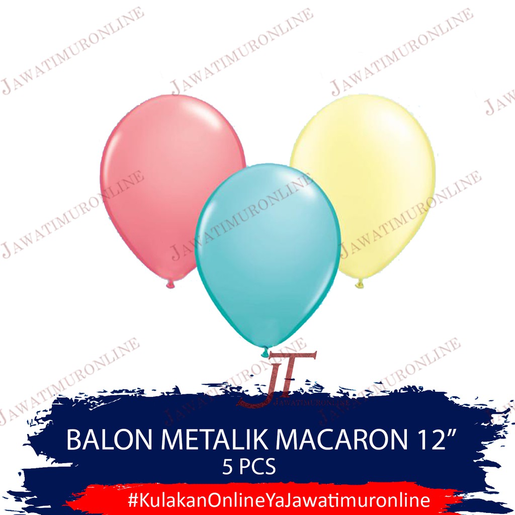 Balon Latex Pastel Balon Macaron 12 INCI isi 5