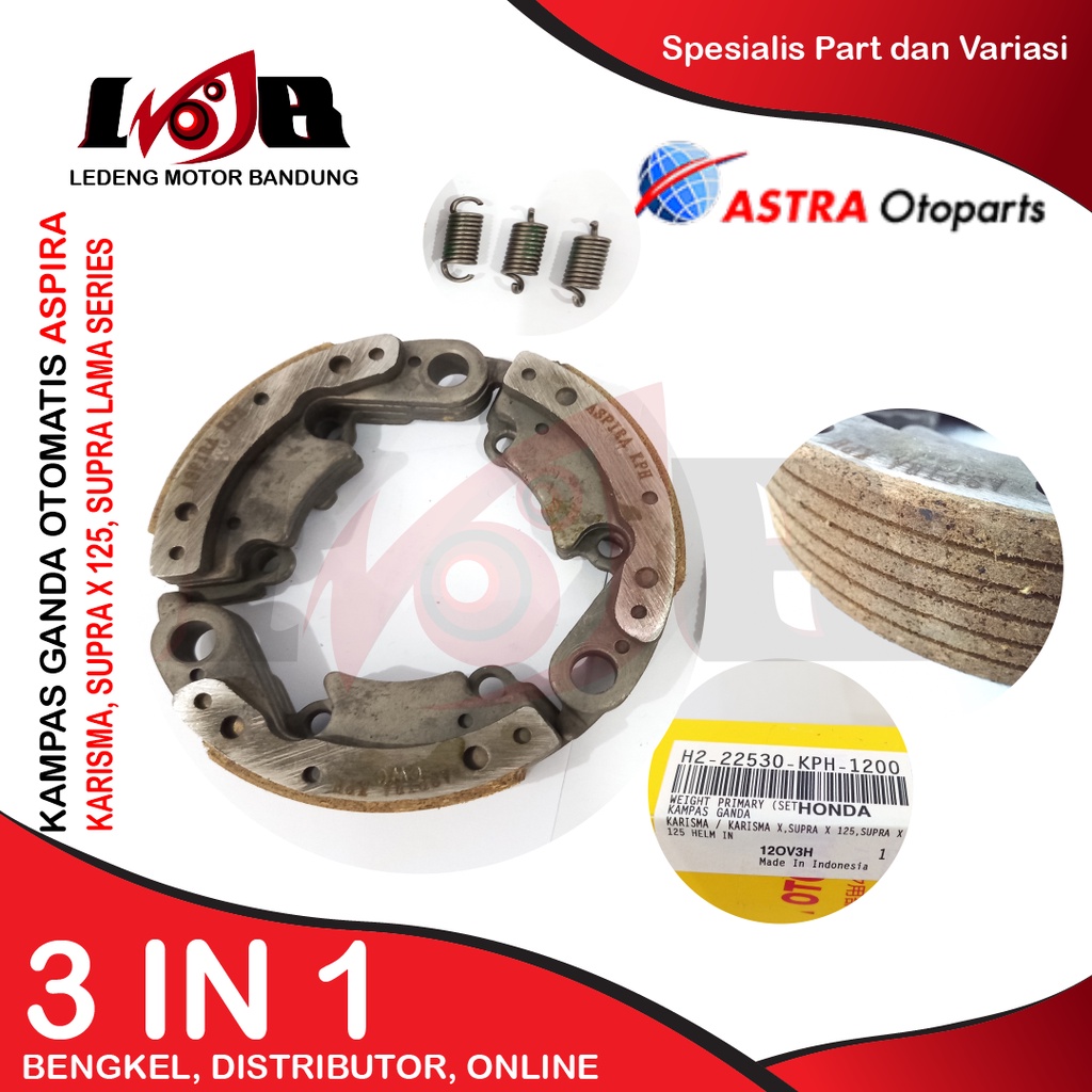 Aspira Kampas Kopling Ganda Supra X 125 Fi Karisma Kode KPH Weight Prim Clutch Parts