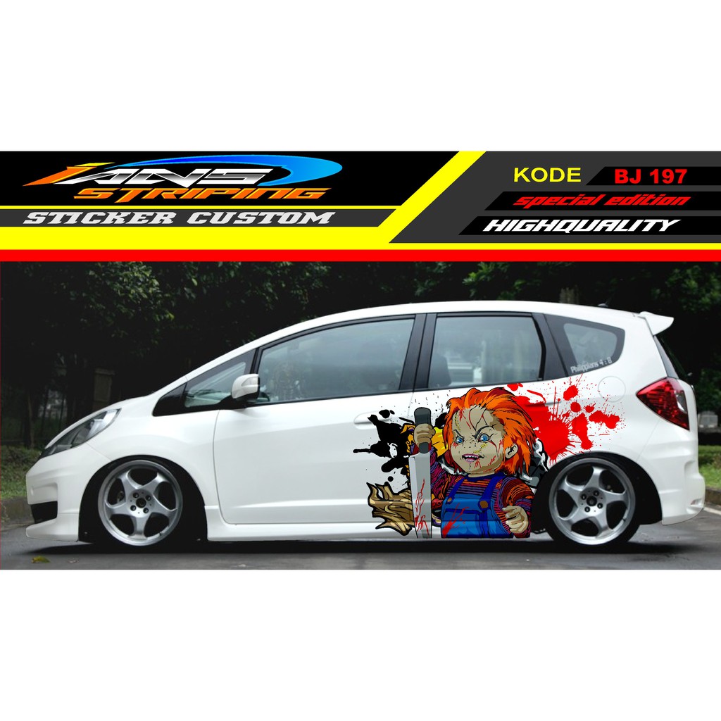 STICKER MOBIL HONDA JAZZ / DECAL STICKER MOBIL / STIKER MOBIL / STRIKER DECAL MOBIL