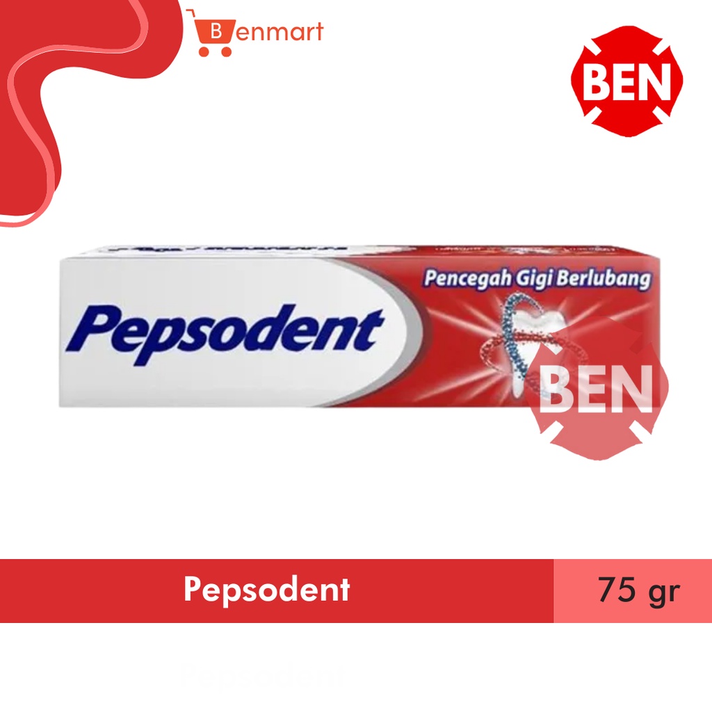 PEPSODENT TANGGUNG 75 gr 75gr - Pepsoden Putih Pak Original Grosir Murah Pasta Gigi Sedang Kecil Dus