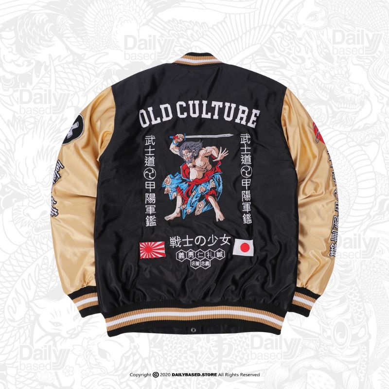 JACKET VARSITY DAILYBASED OLD CULTURE BLACK GOLD