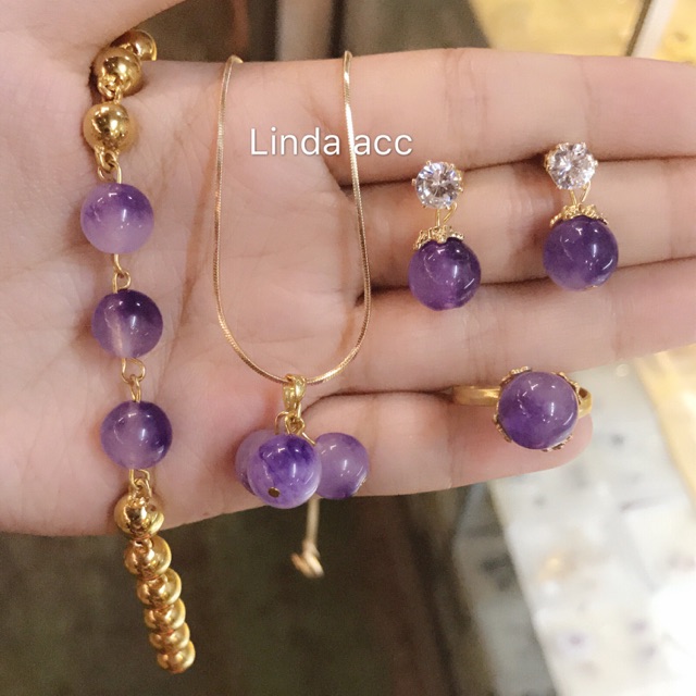 promo set giok warna ungu batu giok asli 8