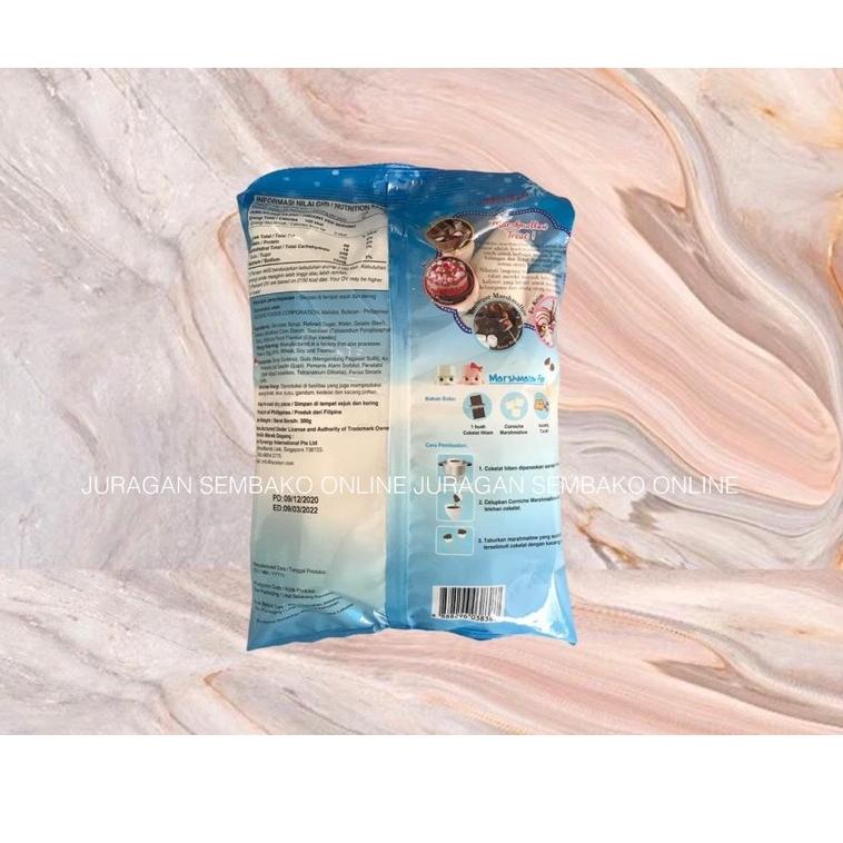 

[PROMO MET87] CORNICHE Marshmallow Mega Snow White 300 g HALAL BESAR / CORNICHE MARSHMALLOW BESAR Harga Murah