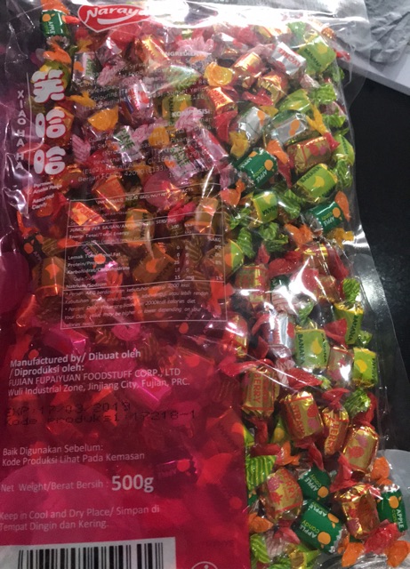 

pink Permen naraya xiao ha ha (net gr), xiaohaha, xiao haha HALAL