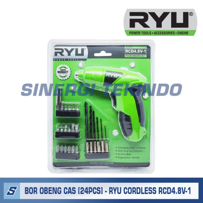 Mesin Bor Obeng Cas - RYU RCD4.8V-1 Cordless Screwdriver RCD 4.8V1 SET